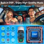 10.1" QLED Double Din Car Stereo with Wireless Carplay & Android Auto, Music Sync Luminous Bar, SWC, Bluetooth, Backup Camera, 240W, Dual Subwoofer Output, Car Radio, Navigation, FM/AM - Image 3