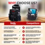 Tidify Car Front Seat Organizer [2025 UPDATED] with Dedicated Tablet and Laptop Storage Stabilizing Side Straps Soft Adjustable Shoulder Strap and Hardened Buckles Your Office Away from Office. - Image 4