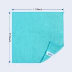 HOMEXCEL Microfiber Cleaning Cloth,12 Pack Cleaning Rags, Cleaning Towels with 4 Color Assorted, 11.5"X11.5"(Green/Blue/Yellow/Pink) - Image 2