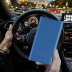 TOURSUIT Car Registration and Insurance Card Holder, Vehicle License Document Glove Box Compartment Organizer, Essential Car Wallet Case for Driver Auto Owners (Carbon Blue) - Image 3