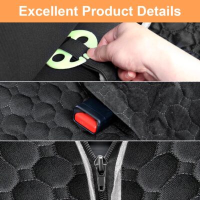 Mancro Dog Car Seat Cover for Back Seat, 2026 Upgraded 600D Heavy Duty Waterproof & Scratch-Resistant Dog Hammock for Car, Back Seat Pet Cover for Dogs with Sedan, Trucks and SUVs, Standard, Black - Image 9