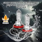 2PCS H11/H8 Headlight Bulb High and Low Beam Halogen Headlight Bulbs Restoration Kit, 12V 55W LED Fog Light Bulb Multi-Purpose Lamp Quartz Headlamp Driving Light Bulb Standard Replacement - Image 3