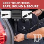 TRUNKCRATEPRO Car Organizers and Storage Premium Adjustable Multi Compartments Car Storage Organizer | Portable and Foldable SUV Trunk Organizer for Car (Standard Size, 20.86"L x 13.4"W x 10"H )-Black - Image 8