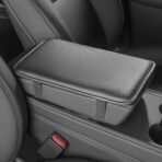 Car Armrest Covers, Vehicle Center Console Cover, Middle Storage Pads, Dog & Cat Paws Protetor, Carbon Fiber PU Leather, Waterproof, Anti-Slip, Auto Interior Accessories, Black, Size M - Image 3