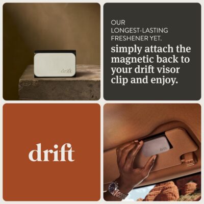 Drift Car Air Freshener - Stone Air Freshener Car Odor Eliminator - Long Lasting Scent - Auto Accessories - Metal Clip - Essential Oils - Clean Ingredients - Pine Scent Starter Kit - Image 5