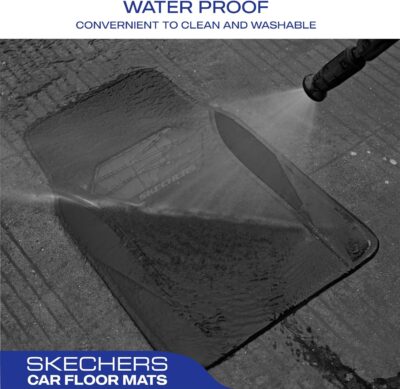 Skechers Car Floor Mats,Waterproof Universal Fit Car Mats,Faux Leather Car Floor Mats,Carbon Floor Mats for Cars with Anti-Slip Skechers Heel Pad Fit for SUV,Vans,Sedans,Trucks,Black - Image 5