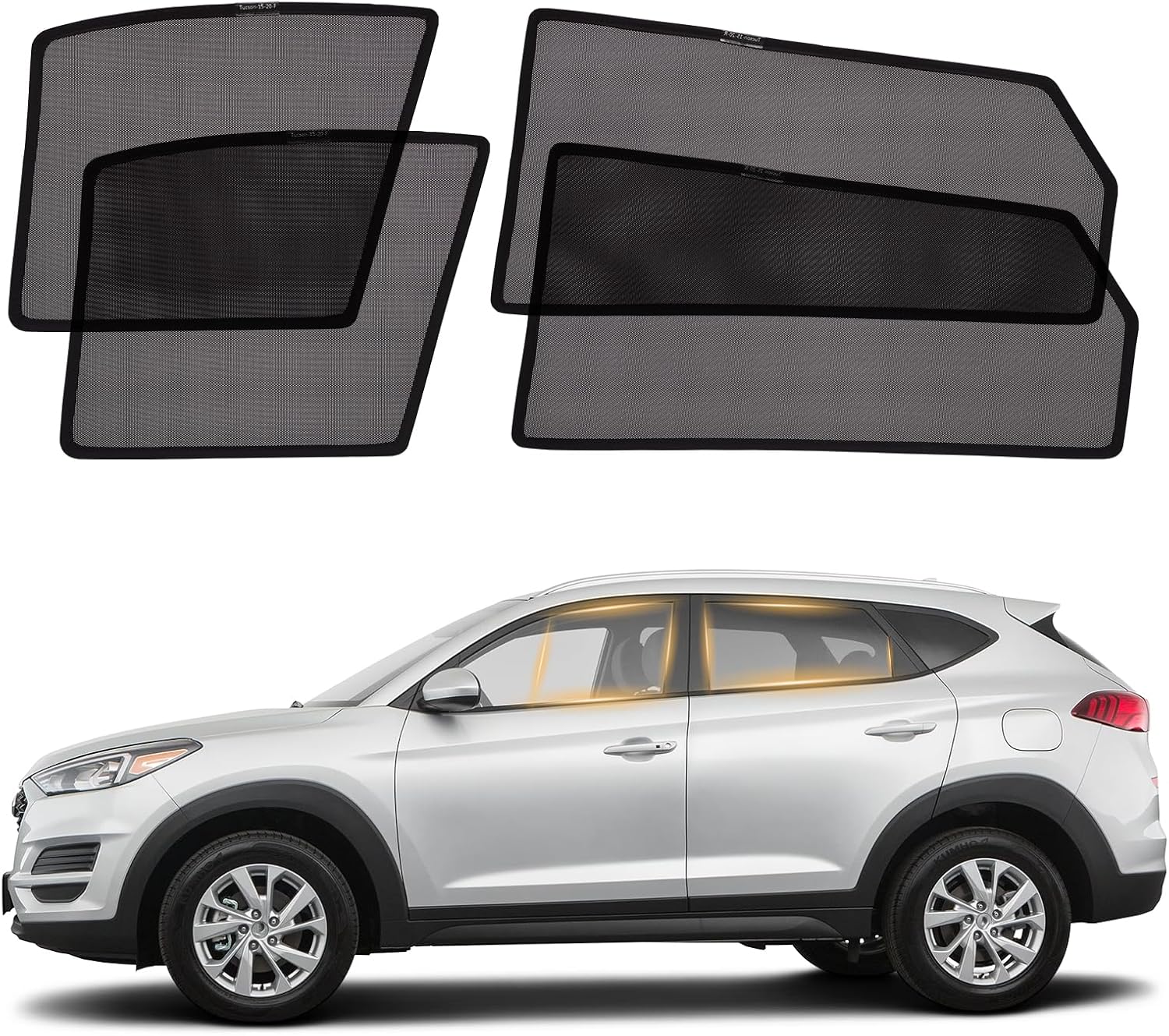 8166tJ4ATcL._AC_SL1500_.jpg XCBYT Tucson Window Shades for 2015-2020, 4PCS Side Window Sun Shades with Breathable Mesh, Magnetic Car Window Covers for Baby & Privacy, UV Protection & Heat Insulation - Image 1