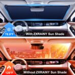 Car Windshield Sunshade Universal Sun Visor Front Window Shades, Foldable Reflective Fits Cars, SUV, Sedan, Interior Car Automotive Accessories for Summer (59" x 33") - Image 3