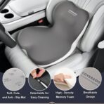 Coverado [Upgraded] Car Seat Cushion and Lumbar Support Pillow One Piece, Memory Foam Ergonomic Back Support Driving Seat Cushion for Back Pain, Non-Slip Washable Cushion for Car, Driver, Office - Image 6