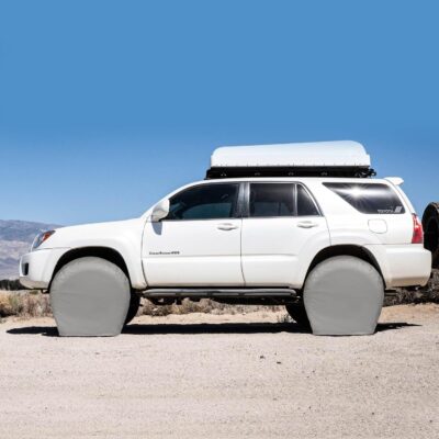 Explore Land Tire Covers 4 Pack - Tough Wheel Protector for Truck, SUV, Trailer, Camper, RV Universal Fits Tire Diameters 26-28.75 inches, Charcoal - Image 6