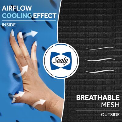 Sealy Memory Foam Neck Pillow for Car or Office Chair – Cervical Neck Pillow, Cooling Car Headrest Pillow or Office Chair Cushion for Neck - Image 6