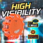 Marcala 3-Pack Emergency Lights for Vehicles | DOT Compliant Emergency Flares for Car with Batteries, Whistle & Case | LED Road Flares | Emergency Roadside Lights | Drive and Feel Safer on the Road! - Image 3