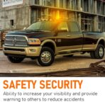 AnTom Magnetic Wireless Beacon Light, Rechargeable Emergency Flashing Warning Battery Operated Strobe Lights for Truck Vehicle, with 12-24v Cigarette Lighter Plug, Amber - Image 7