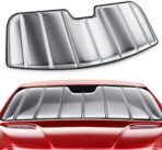 Windshield Sun Shade for Chevrolet Silverado/GMC Sierra 1500/2500HD/3500HD for 2019-2026, Foldable Front Window Shade with 3-Layer Reflective Material to Keep Car Cool
