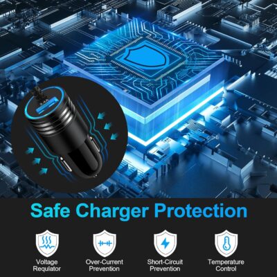 Android Car Charger Fast Charging Cord Type C 3.4A USB C Cigarette Lighter Adapter with Coiled Cable for Samsung Galaxy S26 S25 S24 S23 Z Flip 7 6 5 4 3 Z Fold 7 6 5 4 A17 A16 A35 A25 A15 A54 A14 A53 - Image 4