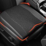 Car Seat Cushion, Comfort Memory Foam Car Cushions for Driving - Sciatica & Lower Back Pain Relief, Driver Seat Pillow for Auto, Office Chair, Wheelchair - 4D Mesh Black