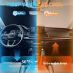 Car Windshield Sun Shade Sunshade Compatible With BMW 3-Series 328i 335i 320i 330i 325i F30 F31 M3 E60 E61 2026 2025 2024 2023 2022 2021-2013 Accessories, Foldable Car Front Window Sun Shield - Image 5