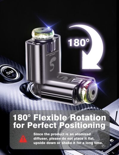 Retractable Car Charger USB C Fast Charging 120W, Car Accessories Cigarette Lighter Adapter with Aromatherapy Starlight, Car Charger iPhone16 15 14 13 12 11 Essentials Gifts for Traveler, Men, Women - Image 3