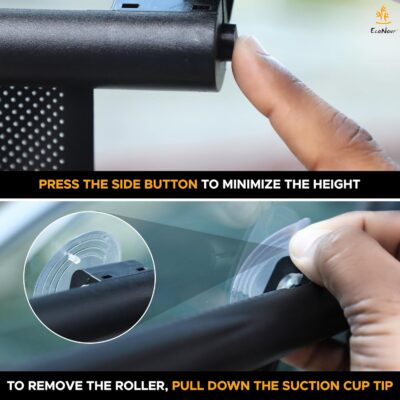 EcoNour Car Window Shades for Baby | 2 Pack Side Window Sun Shade | UV & Sun Glare Protection for Rear Window Shade | Baby Window Sun Shade with Suction Cup | Car Accessories for Kids(14"x17") - Image 5