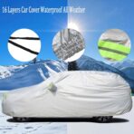 16-Layer Waterproof All-Weather SUV Car Cover Heavy Duty Full Exterior Protection Universally Fit fit Ford Explorer Toyota Highlander Kia Telluride Palisade Pilot Dodge Durango GMC Acadia etc - Image 6