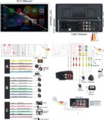 PLZ 10.1" Wireless Single Din Car Radio Stereo with Apple Carplay Android Auto Touch Screen, Car Play Audio Receivers Headunit, Bluetooth 5.3, Backup Camera, 240W, 2 Subwoofers, Navigation, FM/AM, SWC - Image 8