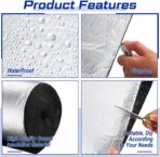 Zhengmy 36.3 Sqft 196 Mil Car Heat Sound Insulation Mat Automotive Noise Deadening Mat with Rubber Roller Auto Sound Deadener Self Adhesive Heat Insulation for Hood Ceiling Door(20 x 236 Inch) - Image 2