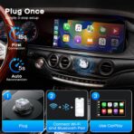 2026 Mini Wireless CarPlay Android Auto 2 in 1 Adapter - Converts Wired to Wireless Car Play Dongle, 5.8GHz Fast Bluetooth Receiver for 2016+ Vehicles, Plug & Play Auto Connect (USB-A/C) - Image 7
