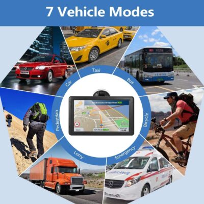 GPS Navigator for Car Truck RV, 9 ” Trucker GPS for Semi Truck 2026 Map， Real Voice Spoken Turn-by-Turn Direction Reminding Navigation System for Cars, Vehicle GPS with Speed and Red Light Warning - Image 2