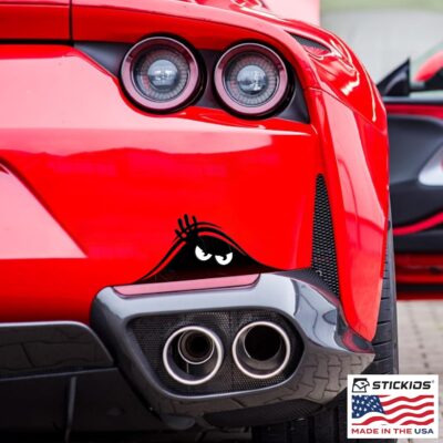 Stickios Funny Car Stickers Bundle - Peeking Monster Dent & Scratch Cover Bumper Stickers - Made in USA - Image 7