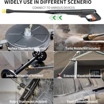 2026NEW Pressure Power Washer 4500PSI with 4 Quick Connect Nozzles, Inlet Hose & Filter, Foam Cannon for Cars/Fences/Driveways/Patios/Home Cleaning, Red - Image 7