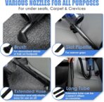 Viewsun Car Cleaning Kit, Car Interior Detailing Kit with High Power Handheld Vacuum, Detailing Brush Set, Windshield Cleaner, Cleaning Gel, Complete Auto Accessories for Men, Women - Image 6