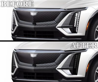 BOGAR TECH DESIGNS Full Headlight Taillight Tint Kit Compatible with Cadillac Lyriq 2023-2025, Dark Smoke - Image 3