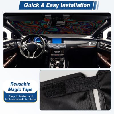 Windshield Sun Shade - Car Sun Shade Windshield, Reflector Sunshade Offers Ultimate Protection for Car Interior - Image 6