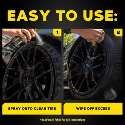 Meguiar's G190315 Ultimate Insane Shine Tire Coating, gives a Finish that Creates a Lasting Wet-Look for a Classic Black Shine, Easy to Use, No Hassle, No Mess, Ultimate Protection, 15 Oz Aerosol Can - Image 7