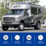 16"Wheel Simulators,16"8 Lug Stainless Steel Hubcaps with Wheel Lug Bolts Kit,Polished Finish,2Front Wheels/2Rear Wheels,Wheel Simulators Suitable for Ford E350/E450 (1992-2016,2018-2021;2017Not Fit) - Image 5