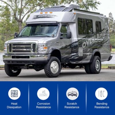 16"Wheel Simulators,16"8 Lug Stainless Steel Hubcaps with Wheel Lug Bolts Kit,Polished Finish,2Front Wheels/2Rear Wheels,Wheel Simulators Suitable for Ford E350/E450 (1992-2016,2018-2021;2017Not Fit) - Image 5