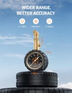 AstroAI Tire Pressure Gauge 6-170 PSI, Large 2" Easy Read Glow Dial Tire Gauge, Certified ANSI B40.1(1%) Accurate, Compatible for Bicycle, Car, SUV, Truck & Motorcycle - Image 2