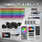 OPT7 Aura Pro 6PC Double LED Interior Strip Lights with APP & Remote Control, Multicolor Mode, Sound Active Inside Ambient Lighting Kit, Truck SUV RV Footwell Floor Decor, 12V Car Charger - Image 8