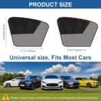 Car Window Shades, 2Pack Magnetic Front Car Window Cover, Half Blackout & Half See-Through Driver Side Window Sun Shade for Eating/Breastfeeding/Taking a Nap/Clothes Changing/Camping - Image 2