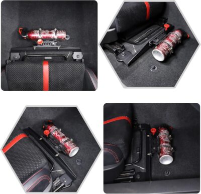Car fire Extinguisher mounting Bracket Compatible with Toyot@ 86/Subaru BRZ 2022-2026 Fire Extinguishing Installer Under Passenger Seat Quick Release Adjustable Fire Bracket Accessories (Black A) - Image 5