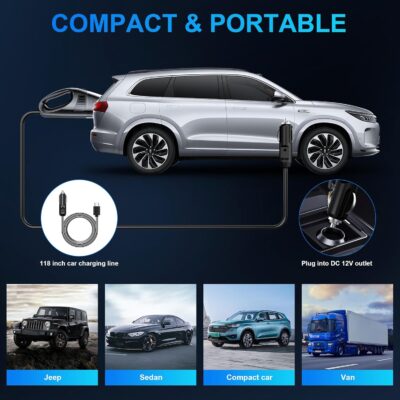 Handheld Car Vacuum Cleaner with 8000PA Powerful Suction, Portable Car Vacuum Cleaner with 2 Filters, Mini Brush, Lightweight, 0.34L Capacity, Essential Accessories - Image 7