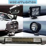 Ditch Light Brackets, 2PCS Hood Mount Light Brackets Universal Adjustable Aluminum Alloy Pillar Hood Led Work Light Pods Mount Bracket Kit for Truck SUV Cars, No Need Drilling - Image 7