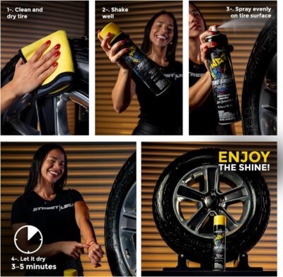 Street Legal The Ultimate Wet Tire Shine 14oz Spray Can - Image 4