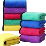 10 Pack Premium Microfiber Towels Coral velvet Washing and Detailing Towels for Car Detailing Household Cleaning Ultra-Soft Super Absorbent, Lint Streak-Free 11.8"x15.7” Cleaning Cloth (5colors)