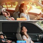 ZATOOTO Suede Car Window Shades 4PCS - Car Window Covers for Ultimate Privacy, UV Protection, and Heat Insulation, Side Window Sun Shade Perfect for Camping, Travel, Baby Safety, and Daily Use - Image 7