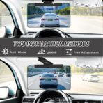 Sun Visor Extender for Cars，Adjustable Car Visor Extender Sun Blocker(UV400) ，Polarized Car Sun Visor，Safe Driving Extension for Glare，Clip on Sun Visors for Cars, Universal (Universal, L) - Image 2