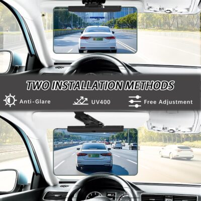 Sun Visor Extender for Cars，Adjustable Car Visor Extender Sun Blocker(UV400) ，Polarized Car Sun Visor，Safe Driving Extension for Glare，Clip on Sun Visors for Cars, Universal (Universal, L) - Image 2