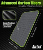 Airlab Carbon Microfiber Towels for Car Glass Window Polishing Cleaning Cloth Auto Detailing Lint Free Streak Free Drying Car Wash Large Towel, Pack of 2, 20" x 16", Grey-Green - Image 3