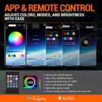 Interior Car LED Strip Lights, RGB 10-in-1 16 Million Colors Ambient Lighting Kit with 470 inches Fiber Optic Wireless APP & Remote Control Music Sync - Image 3