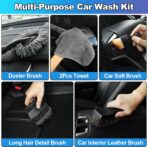 NIKCOSMK Car Cleaning Kit, Car Detailing Kit with Car Vacuum 8000PA High Suction, Car Interior Cleaning Supplies with Detailing Brushes, Windshield Cleaner Tool, Car Accessories for Men & Women - Image 6